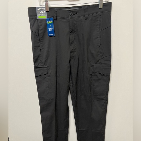 HAGGAR ACTIVE SERIES SLACKS LEAD (DARK CHARCOAL) SIZE 32w X 34 LENGTH - Picture 6 of 13